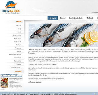 Веб-сайт www.sharkseafoods.com